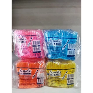 ส้อมจิ้มผลไม้ แพ็คละ100ชิ้น แบบสุ่มสี ส้อมจิ้มผลไม้พลาสติก ส้อมจิ้มขนม