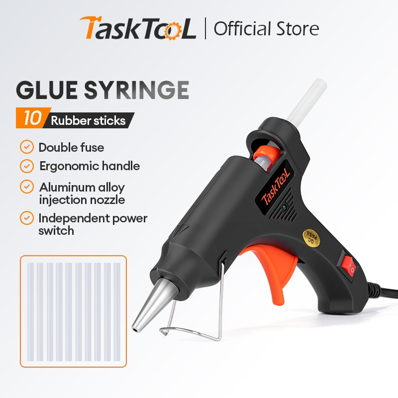 TASKTOOL 50W/150W ปืนกาวร้อน ปืนยิงกาวไฟฟ้า เหมาะกับกาวแท่ง 7 MM  พร้อมกาวแท่ง10ตัว DIY