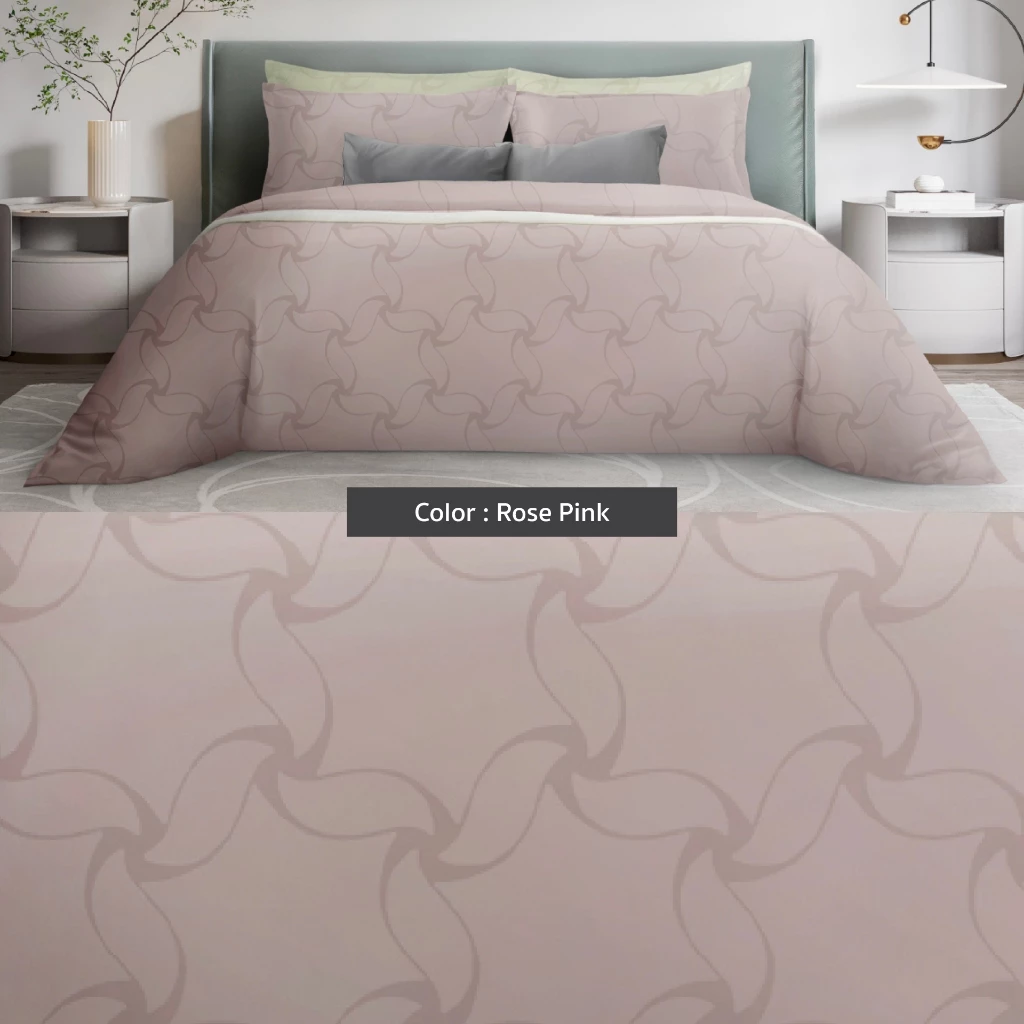 PASAYA ชุดผ้าปูที่นอน 6 ฟุต KING (ครบ Set 4 ชิ้น รวมปลอกผ้านวม) - ROSE DIAMOND COLLECTION 500 Series thumbnail 7