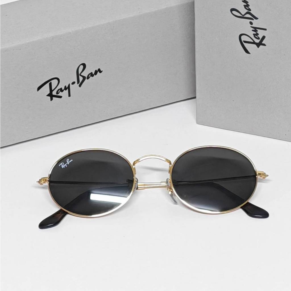 [🔥ฮิต] Ray-Ban แว่นตาแฟชั่นทรงรี Oval เลนส์แบน Flat Crystal RB3547N สไตล์วินเทจ Unisex