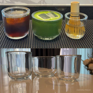 แก้วหนา Flowzen Thick Glass Collection แก้วหนาพิเศษรุ่นติดแกรม แก้วมัทฉะ ถ้วยมัทฉะ G002
