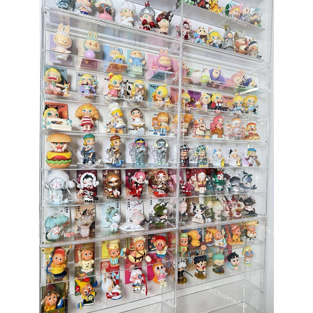 กล่องอะคริลิคใส่ arttoyตัวเล็กๆ(100%) มีให้เลือก 2ชั้น 3ชั้น 4ชั้น 12ช่อง 20ช่อง สินค้าพร้อมส่งในไทย