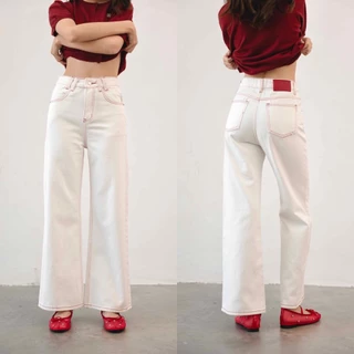 CHUUCHOP - (XS-4XL) Bonnie Jeans กางเกงยีนส์ทรงกระบอกกลาง(C8400)