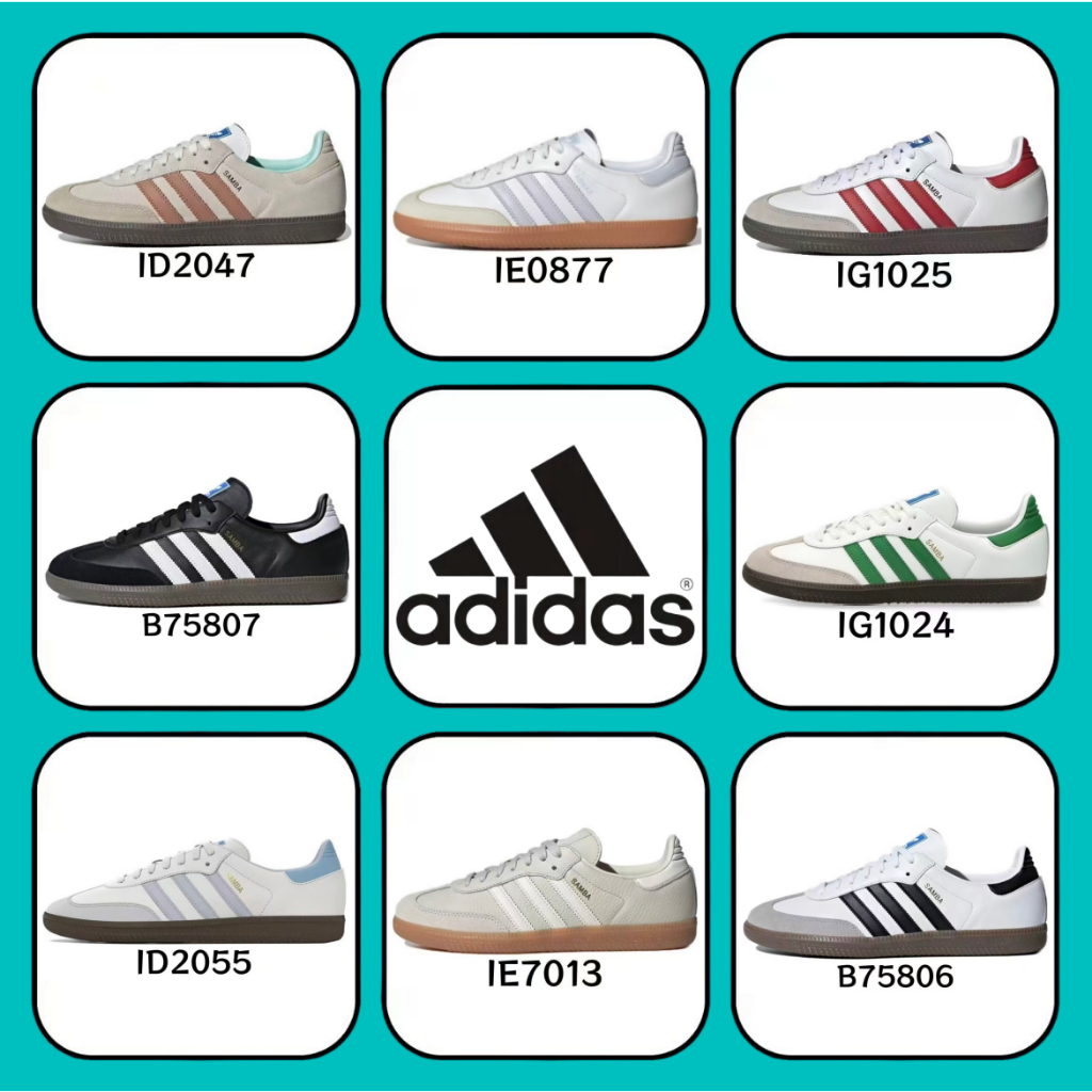 [ของแท้ 100 %] adidas originals Samba OG IG1024/ID2047/B75807/IG1025/B75806/IE7013/ID2055/IE0877
