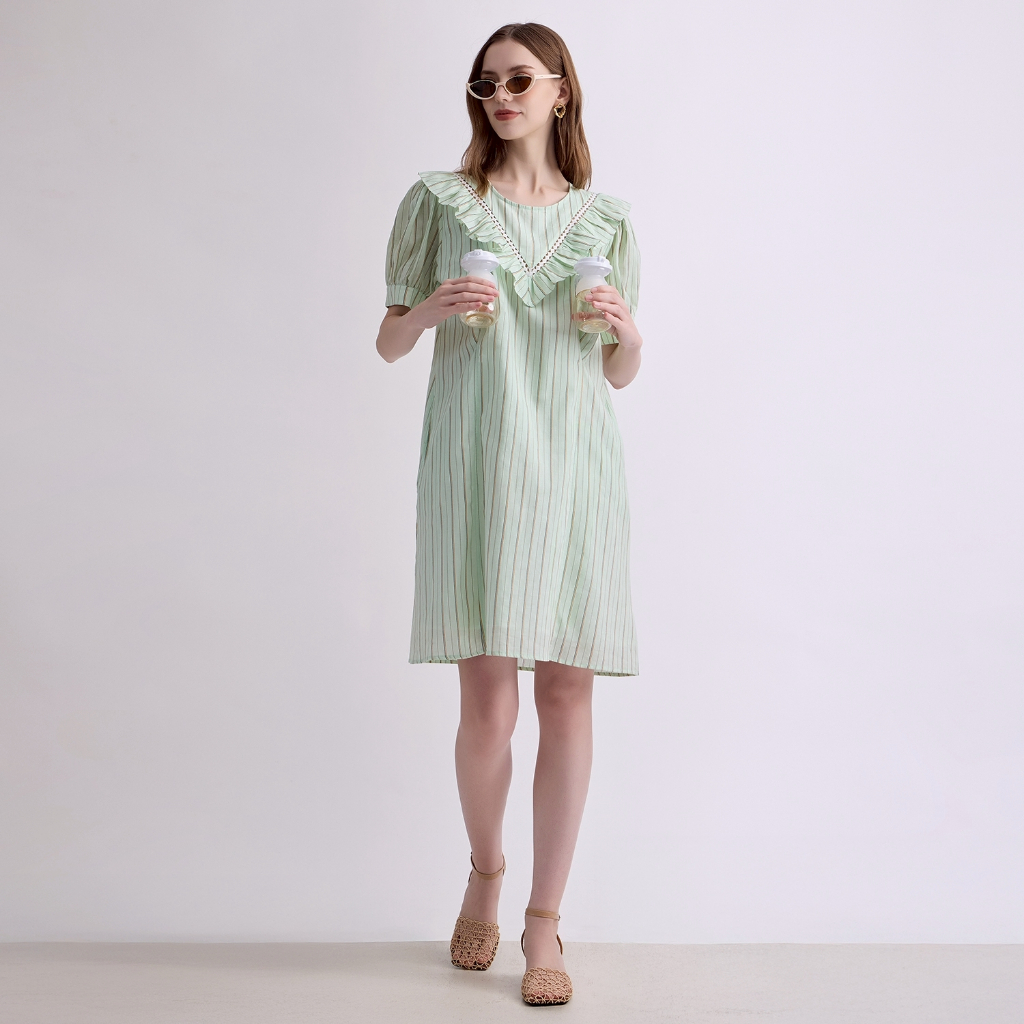 Nitan (นิทาน) เดรสให้นม ชุดคลุมท้อง รุ่น Coralia Maternity and Nursing Dress