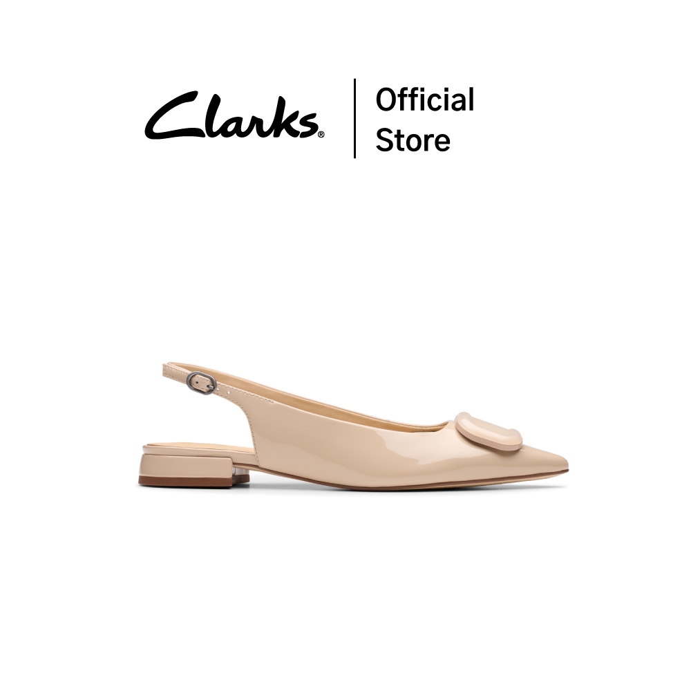 Clarks รุ่น SENSA15 TRIM สี BLACK LEATHER รองเท้าคัชชูรัดส้น รองเท้าไซส์เล็ก 35.5 หนังแท้ รองเท้าส้นเตี้ย คุณภาพดี
