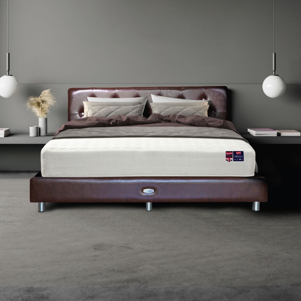 Slumberland ที่นอน Presia พร้อมฐานรอง และหัวเตียง New Enliven (มี 3 สีให้เลือก)