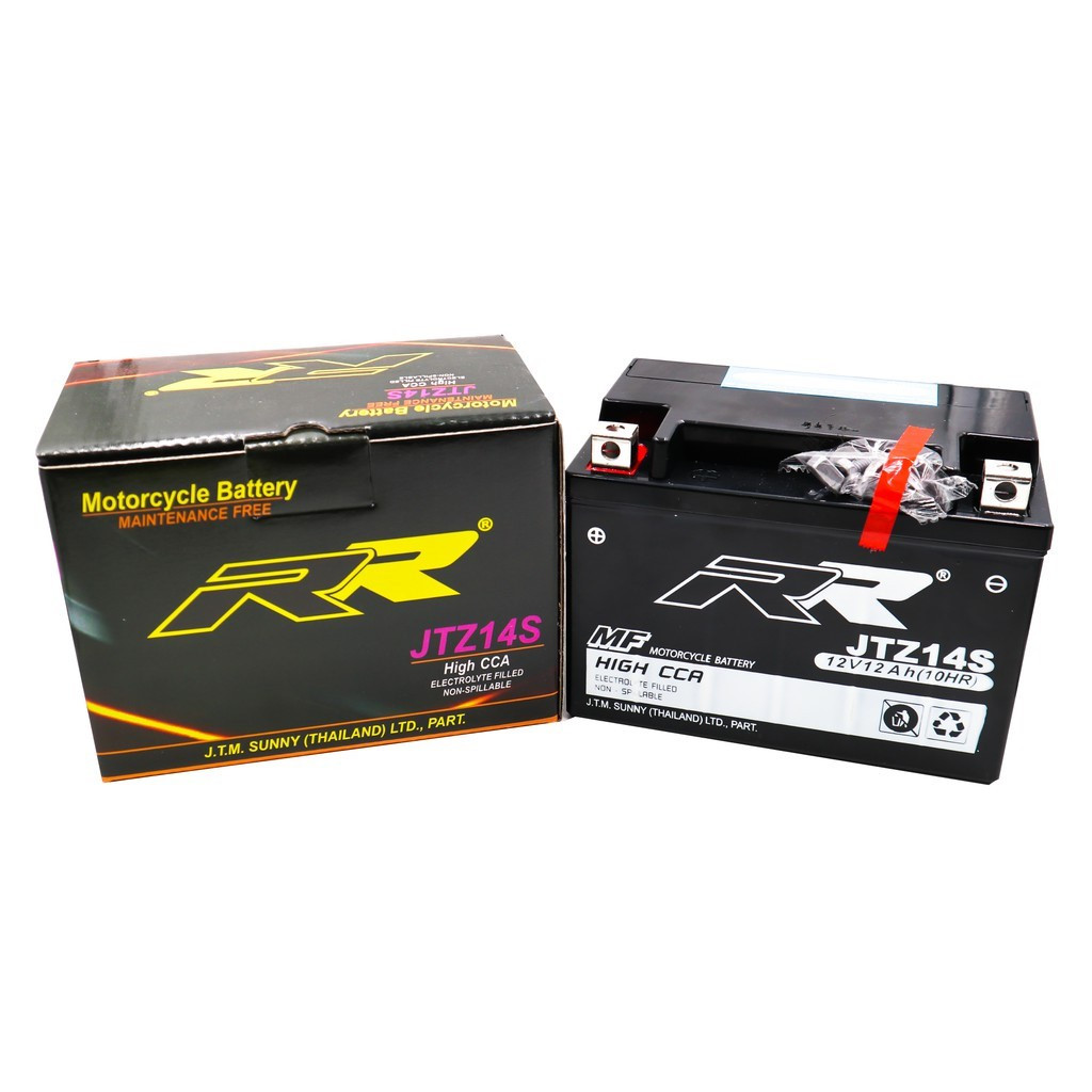 แบต BIGBIKE Ytz14s แบตเตอรี่ RR แบตมอเตอร์ไซค์ บิ๊กไบค์ RR JTZ14S 12V HondaXadv 750 Vtx 700 Nc700