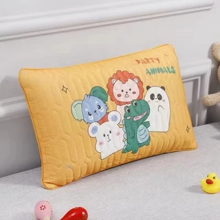 หมอนเด็กไหมเย็น【ขนาด 50*30cm】หมอนฤดูร้อน หมอนเด็กใยสังเคราะห์ สามารถถอดซักได้ นุ่ม หลับสบาย