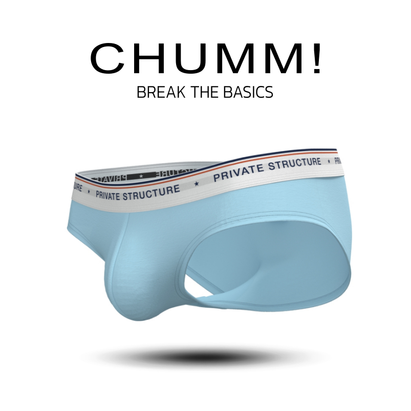 Private Structure กางเกงชั้นในชาย รุ่น  CHUMM! Mid Waist Brief - Tide Blue [4630]