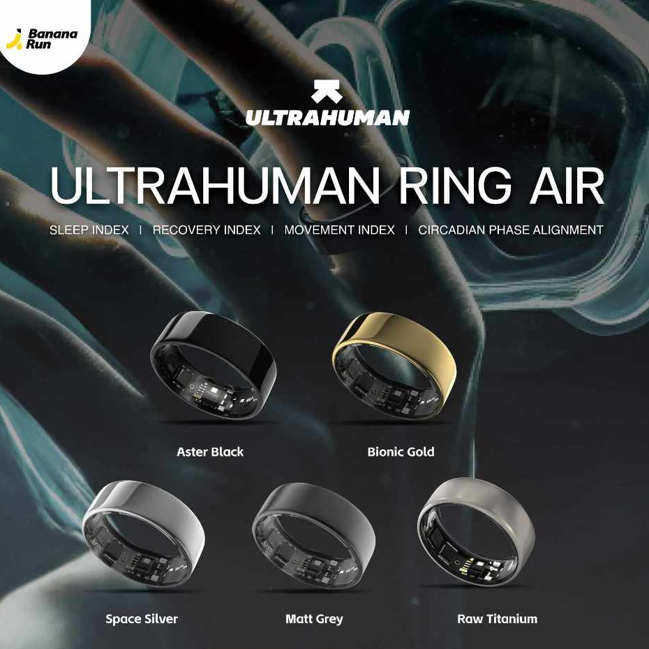 Ultrahuman Ring Air แหวนติดตามและประเมินสุขภาพ (รับประกันศูนย์ไทย 1 ปี) Bananarun ราคา ถูกที่สุด ดีลบีเคเค แกลเลอรีภาพที่ 2