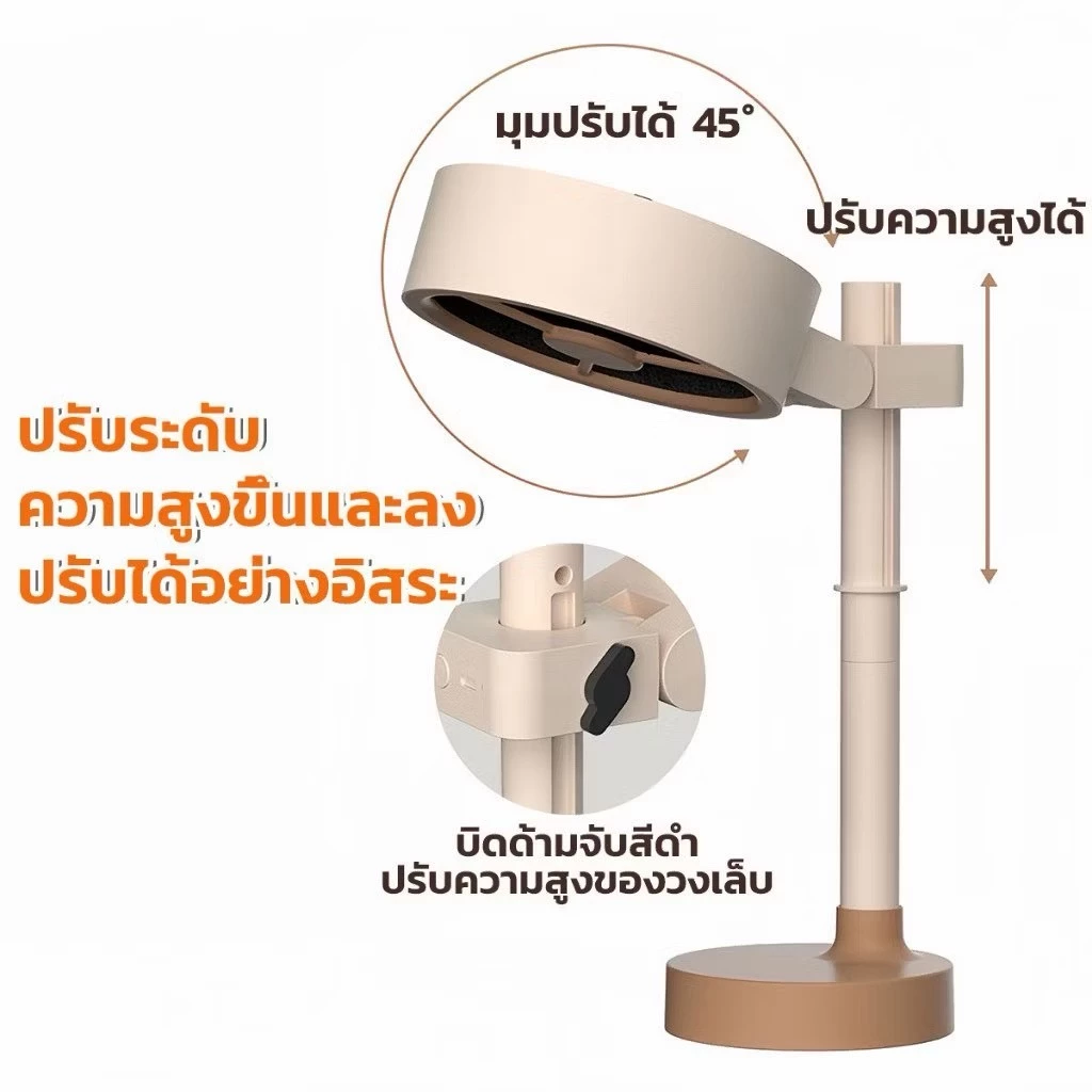 เครื่องดูดควันแบบตั้งโต๊ะ ขนาดเล็ก แรงดูดใหญ่ แบบพกพา ชาร์จ USB เครื่องระบายอากาศ พัดลมระบาย thumbnail 7