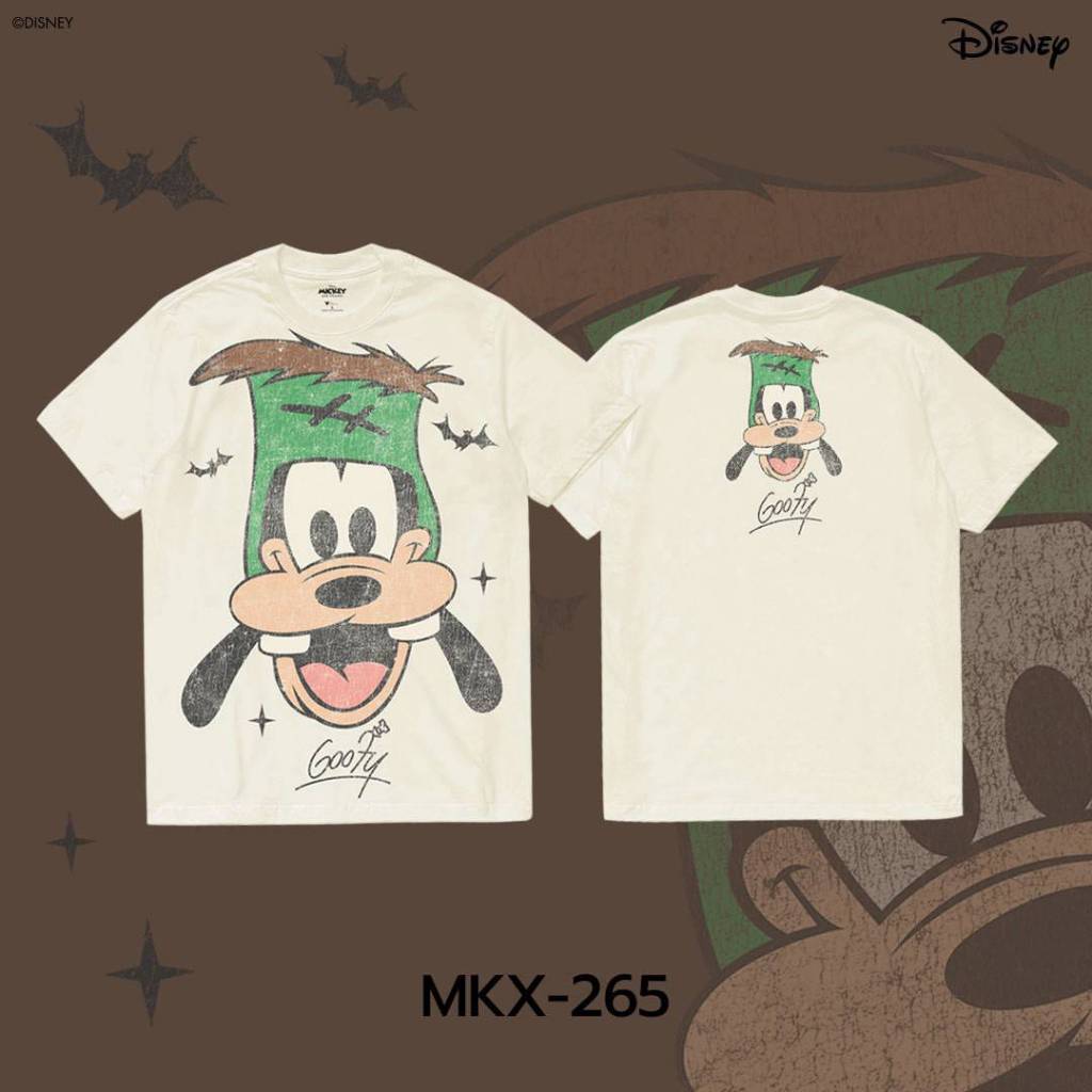 Power 7 Shop เสื้อยืดการ์ตูน "กู๊ฟฟี่" คอลเลคชั่น "Halloween" ลิขสิทธ์แท้ DISNEY(MKX-265)