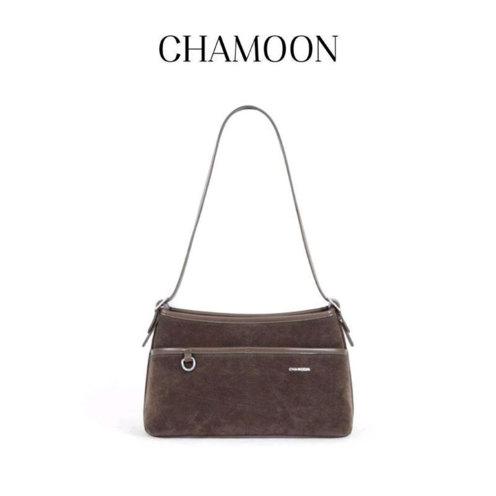 CHAMOON รุ่น CM5910 Brownies หนังกลับ(Suede) สะพายไหล่ สวยหรูดูแพง  สายปรับได้