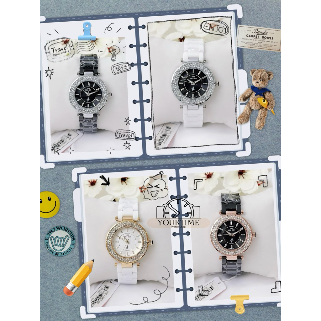 Paris Polo Club PPC-230803 นาฬิกาผู้หญิง แท้ 💯%💖 ประกัน 1ปี