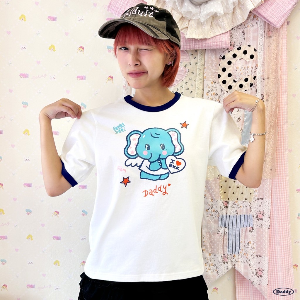 DADDY | Kwanjai T-shirt เสื้อยืด สกรีนลายลายช้าง Kwanjai สุดน่ารัก ราคา ถูกที่สุด ดีลบีเคเค แกลเลอรีภาพที่ 6