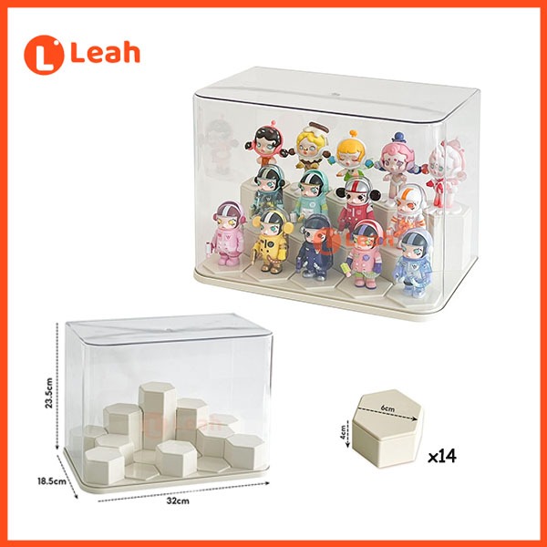 กล่องฟิกเกอร์กันฝุ่น แท่นโชว์ตุ๊กตาเลโก้ กล่องเก็บของแบบใส DIY จอแสดงผลอะคริลิกโปร่งใส