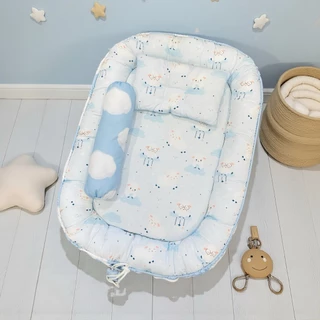 ที่นอนเด็กรังไข่ หมอนขนห่านนุ่มพิเศษ ผ้า cotton ไม่เก็บไรฝุ่น -ไม่ขึ้นขุย สามารถถอดซักได้ ทำจากผ้า cotton ที่นุ่มสบาย สำ