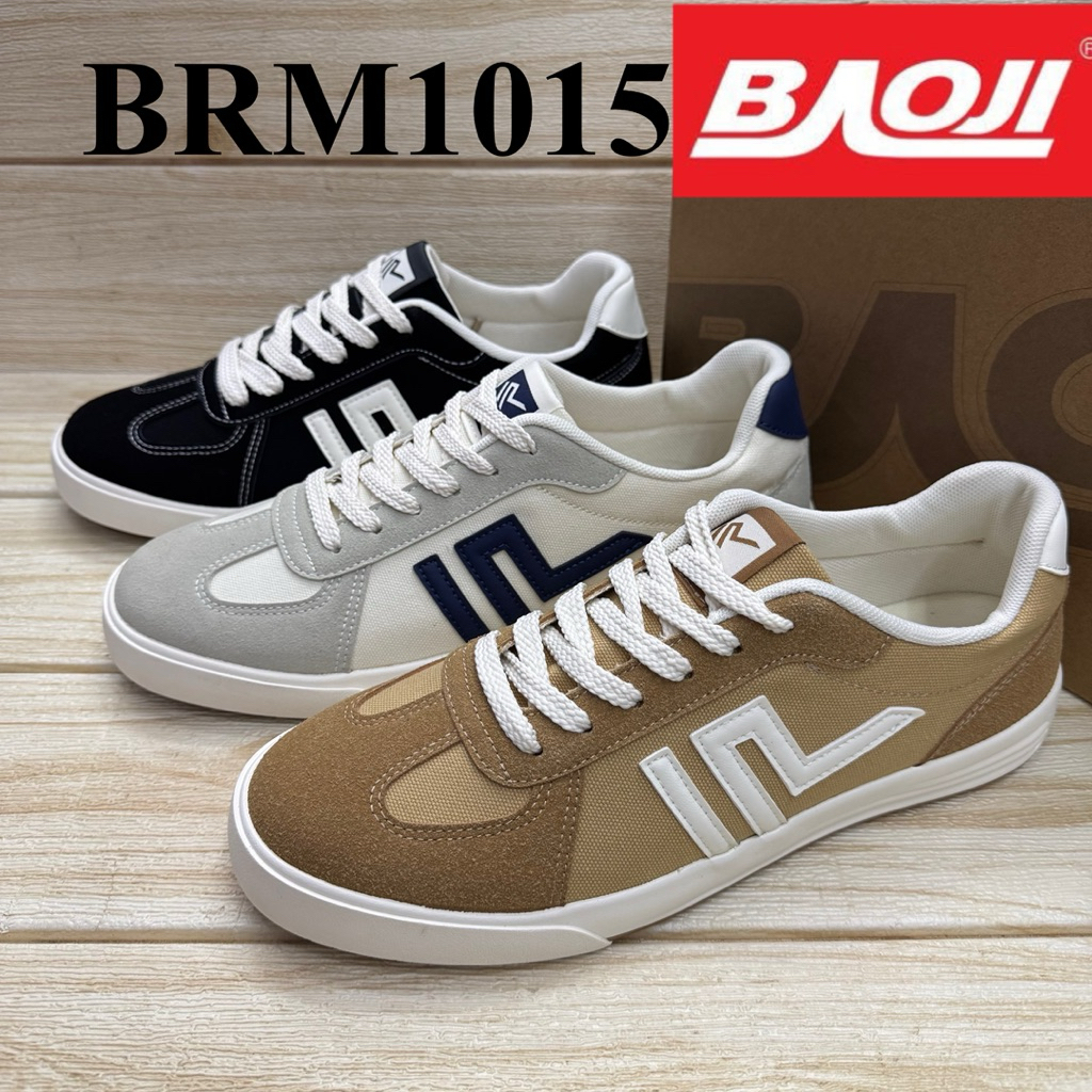 Baoji BRM 1015 รองเท้าผ้าใบ บาโอจิ  ผูกเชือก 41-45 ชิคชิคชิลล์ชิลล์ ซศ.