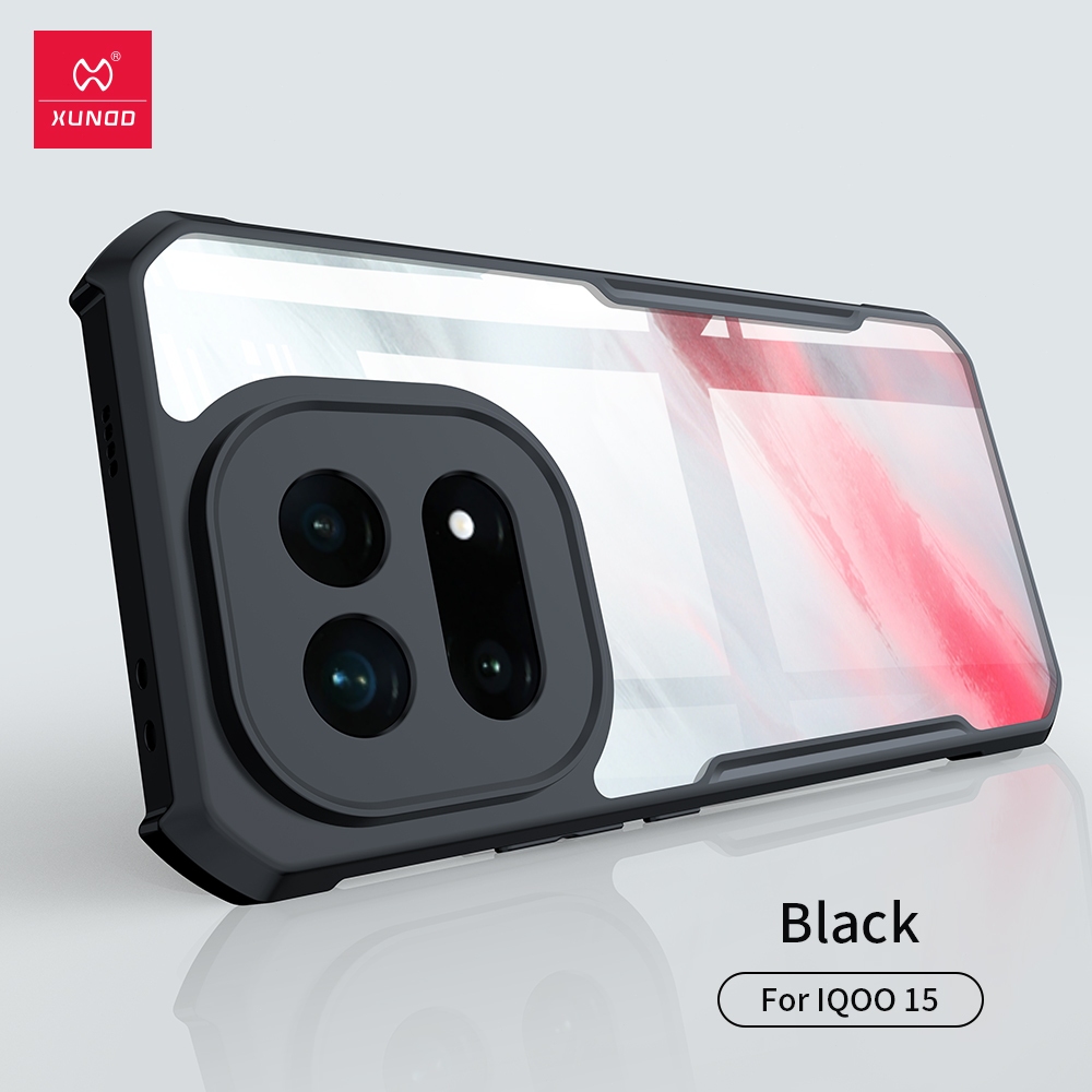 XUNDD เคส ใช้สำหรับ Case IQOO 15 เคสป้องกันการกันกระแทก ป้องกันรอยขีดข่วน วัสดุTPU+ฝาหลังอะคริลิคใ