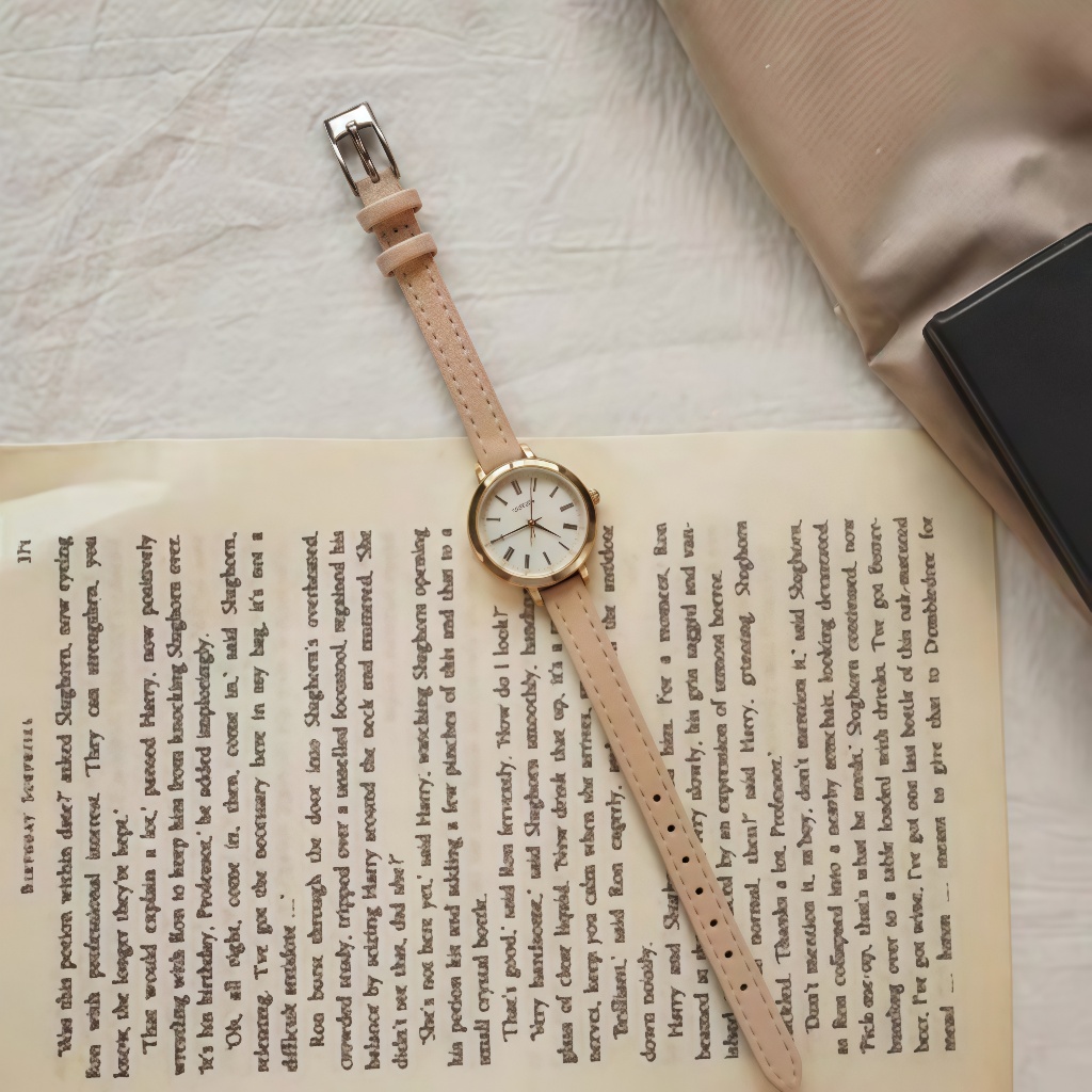DGC W318 นาฬิกาข้อมือผู้หญิงแบบลำลอง หน้าปัดกลมเล็ก สายหนัง PU นาฬิกาแฟชั่นสำหรับผู้หญิง มีจำหน่ายแบบ COD