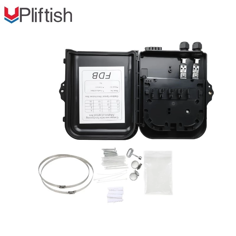 Upliftish กล่องแยกไฟเบอร์ 8 พอร์ต FTTH ชนิดใส่กล่องกระจายไฟเบอร์ออปติกสำหรับ PLC Splitter