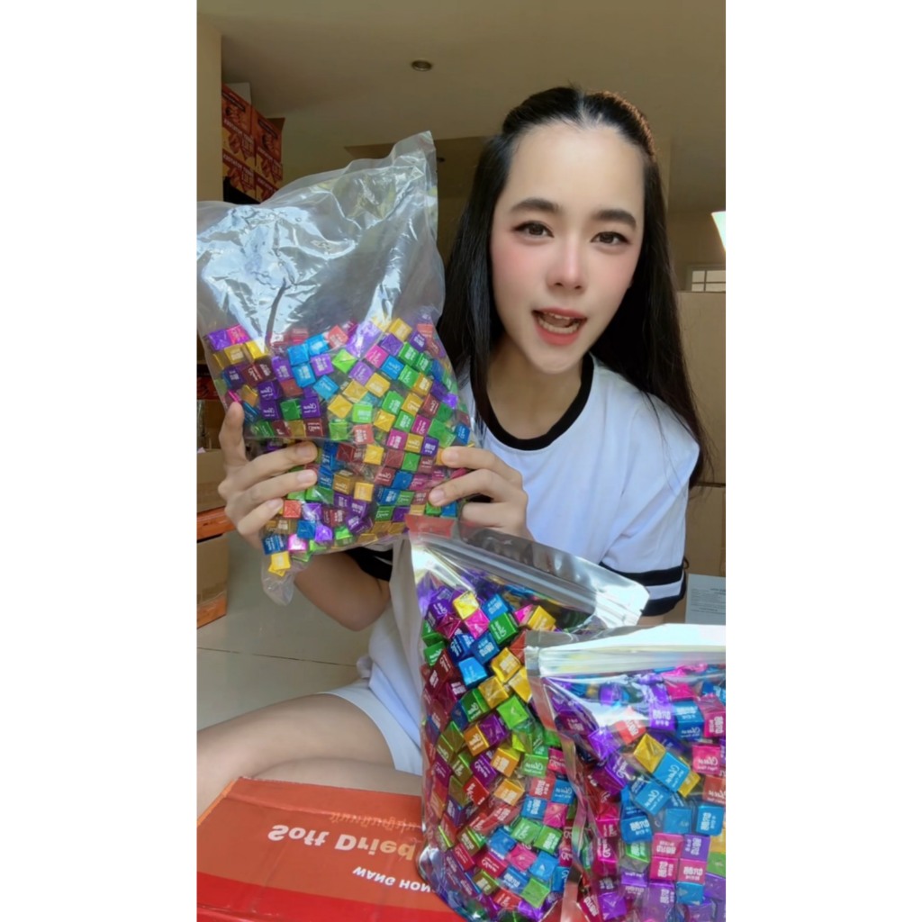 kondee ลูกอมนมชีสลูกเต๋ารวมรส ยกลัง 15 กิโล (พร้อมส่งจากไทย)