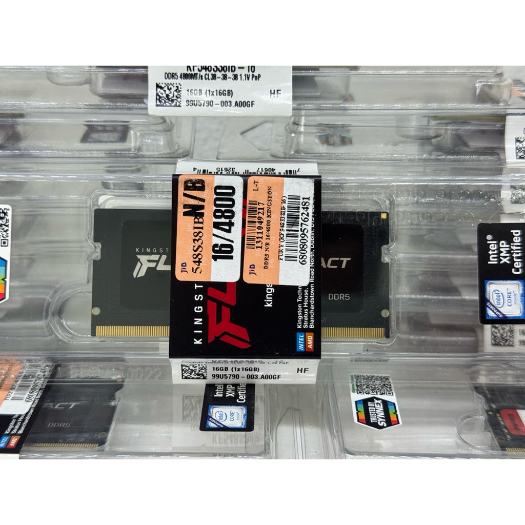 แรม แท้ kingston  ram notebook 16gb 16 gb ddr5 bus 4800 ของใหม่ ประกัน jib LT