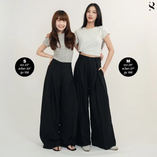 Melody_SP030 กางเกงขากระบอก ขาบาน แห้งไว ไม่ต้องรีด ใส่สวยสำหรับสาวเอวเล็กสะโพกใหญ่