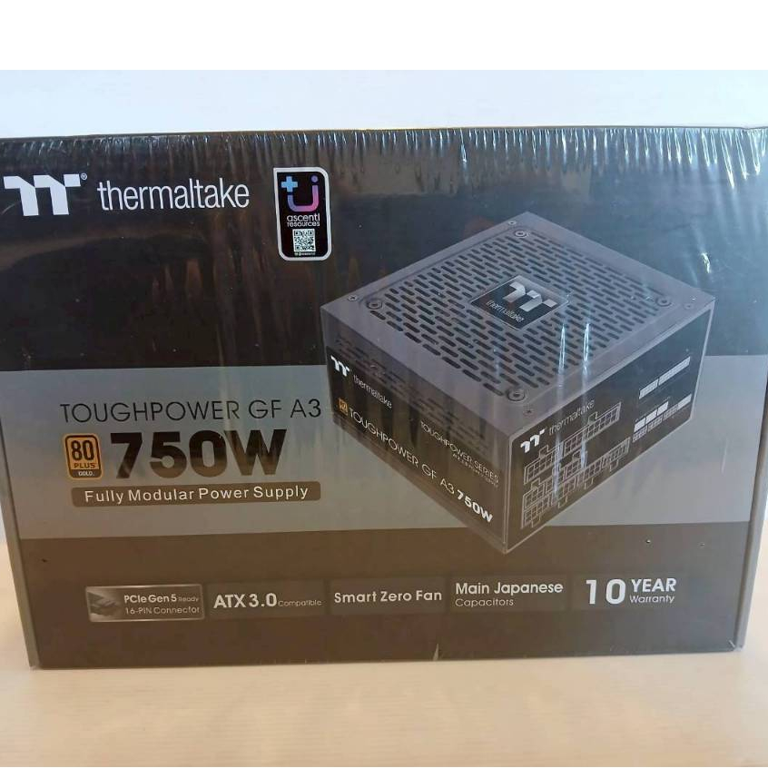 POWER SUPPLY (อุปกรณ์จ่ายไฟ) THERMALTAKE TOUGHPOWER GF A3 GOLD 750W - 750W 80 PLUS GOLD BLACK