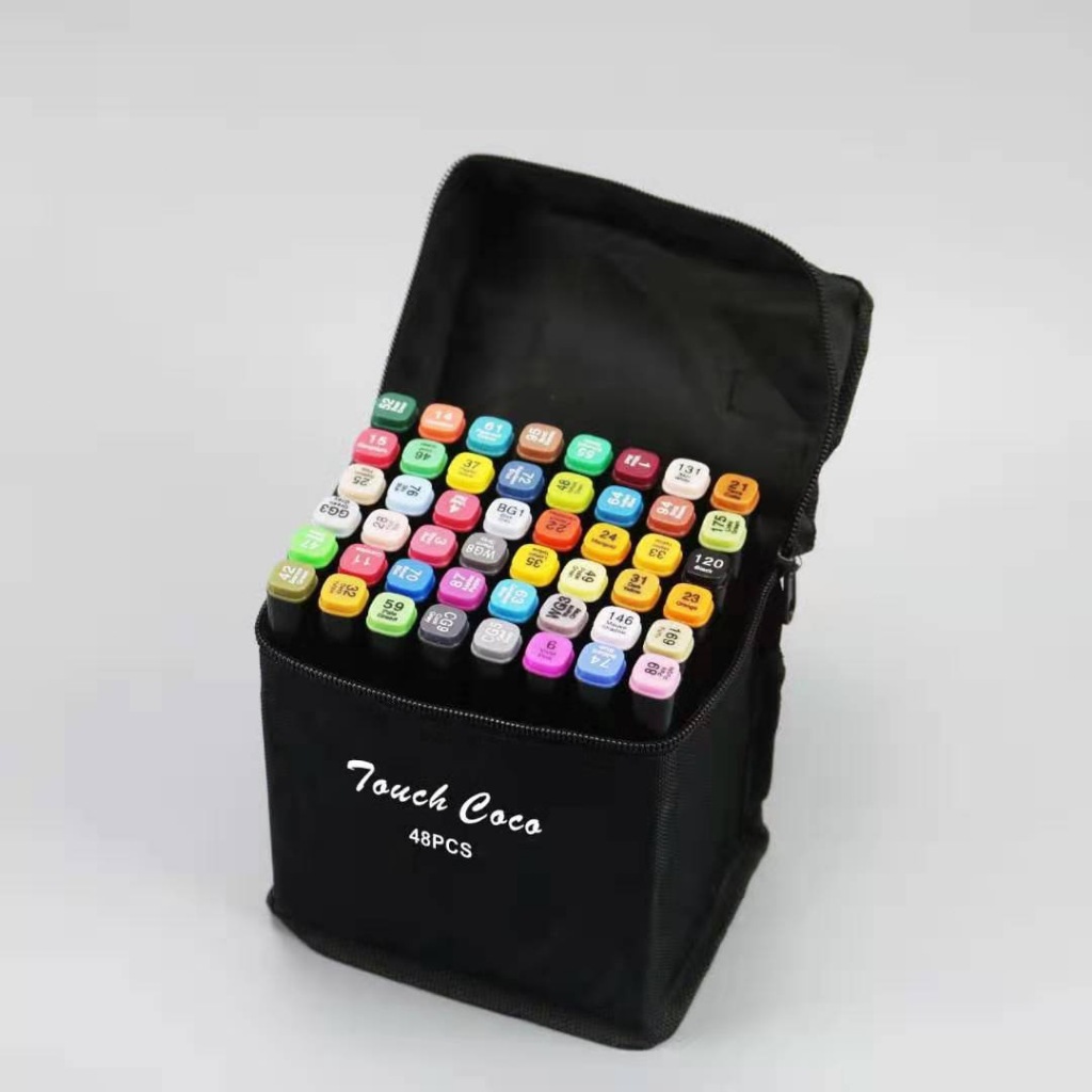 ✏️Marker 2in1 ปากกามาร์คเกอร์/เมจิก 2หัว สีสด 24/36/48/60/80/100/120/168สี เซ็ตวาด/เน้น พร้อมส่ง ราคา ถูกที่สุด ดีลบีเคเค แกลเลอรีภาพที่ 9