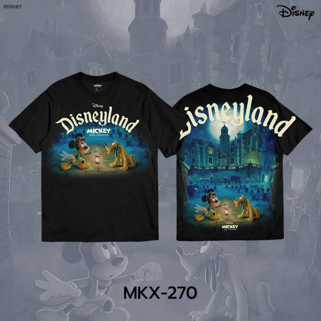 Power 7 Shop เสื้อยืดการ์ตูน "Disneyland" คอลเลคชั่น "Halloween" ลิขสิทธ์แท้ DISNEY(MKX-270)