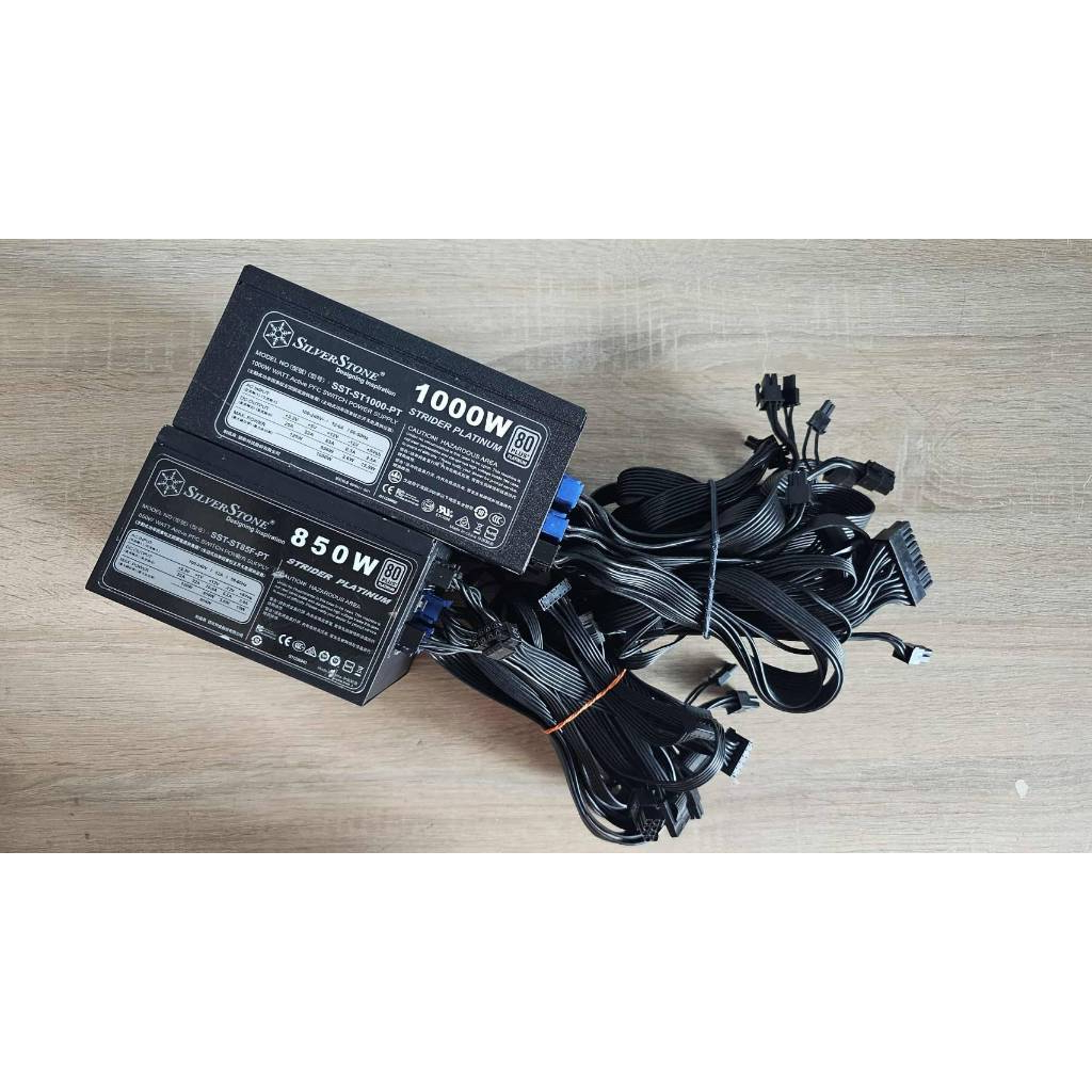 POWER SUPPLY (อุปกรณ์จ่ายไฟ)  SILVERSTONE 1000W(SST-ST1000-PT)  และ 850W(SST-ST85F-PT)  80PLUS PLATI