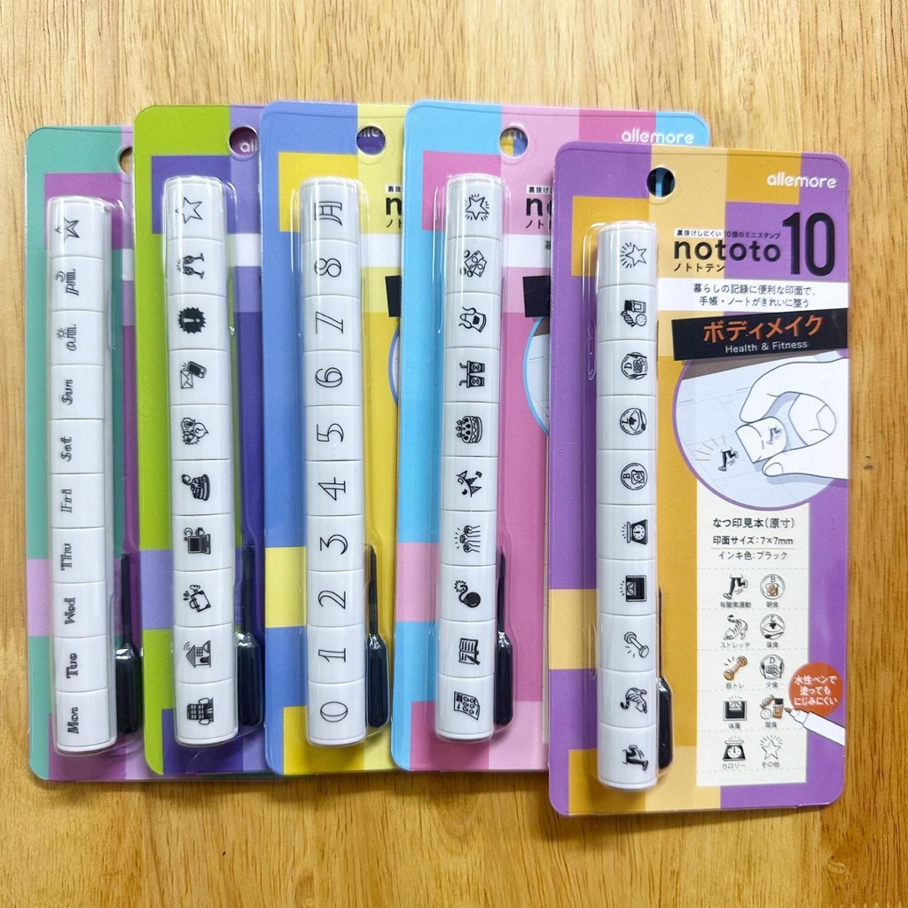 NEW!!! nototo 10 เซ็ตตัวปั๊มจิ๋ว แบรนด์ Shachihata