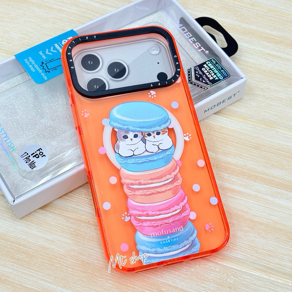 🎉Mobest เคสมือถือ ลายขนมมาการอง แม่เหล็กรองรับการชาร์จไร้สาย สำหรับรุ่น iP 17 17pro 17promax