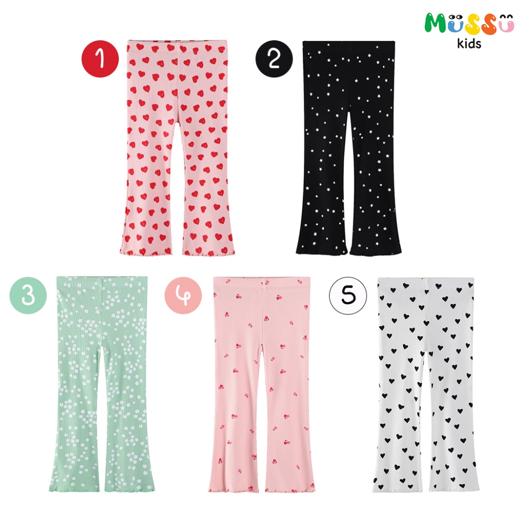 Jumping Meters กางเกงเลกกิ้งเด็ก ผ้าร่องขาม้า ปลายขา Lettuce Hem (2-7 ปี) (lgjm15)