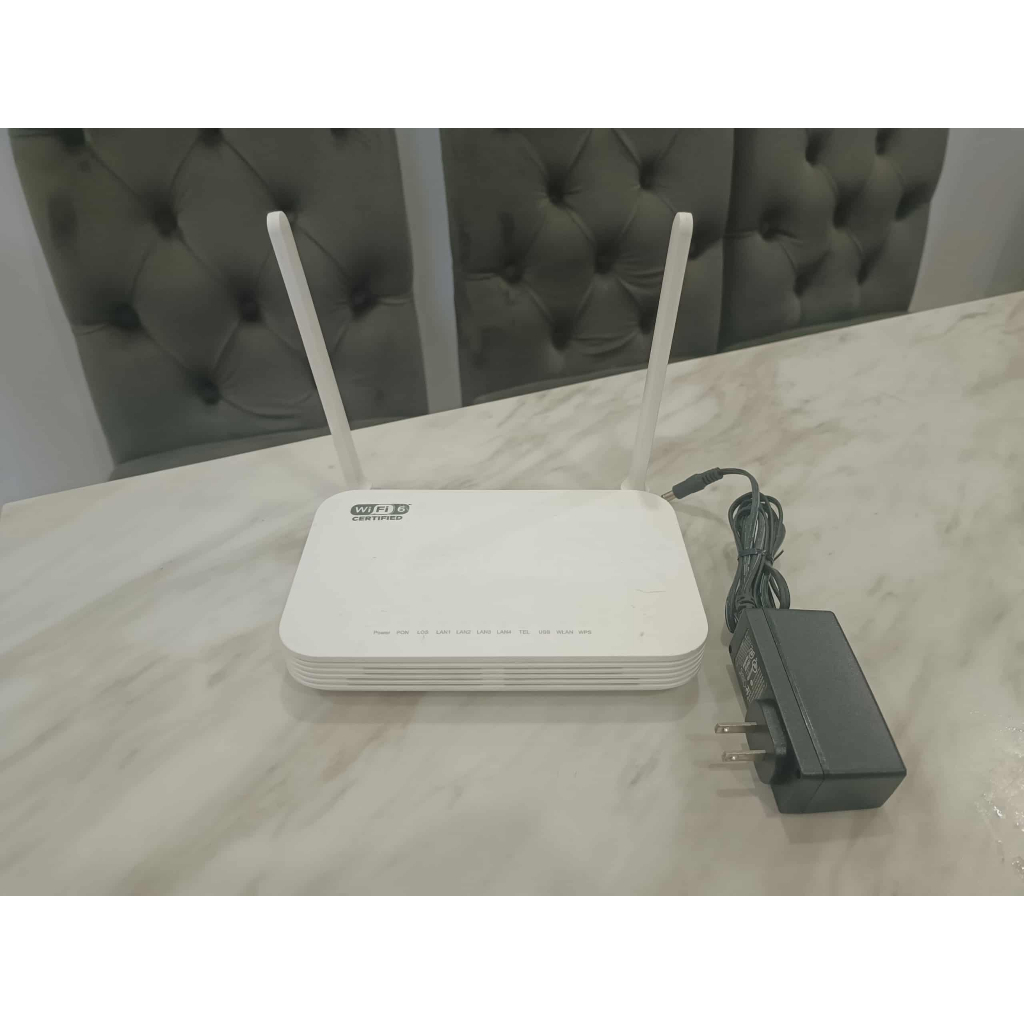 Huawei G-PON HG8145X6 Wi-Fi6GigabitRouter Max Bandwidth 20/40/80/160MHz รวมอะเดฟเตอร์ไฟ 12 V 2A