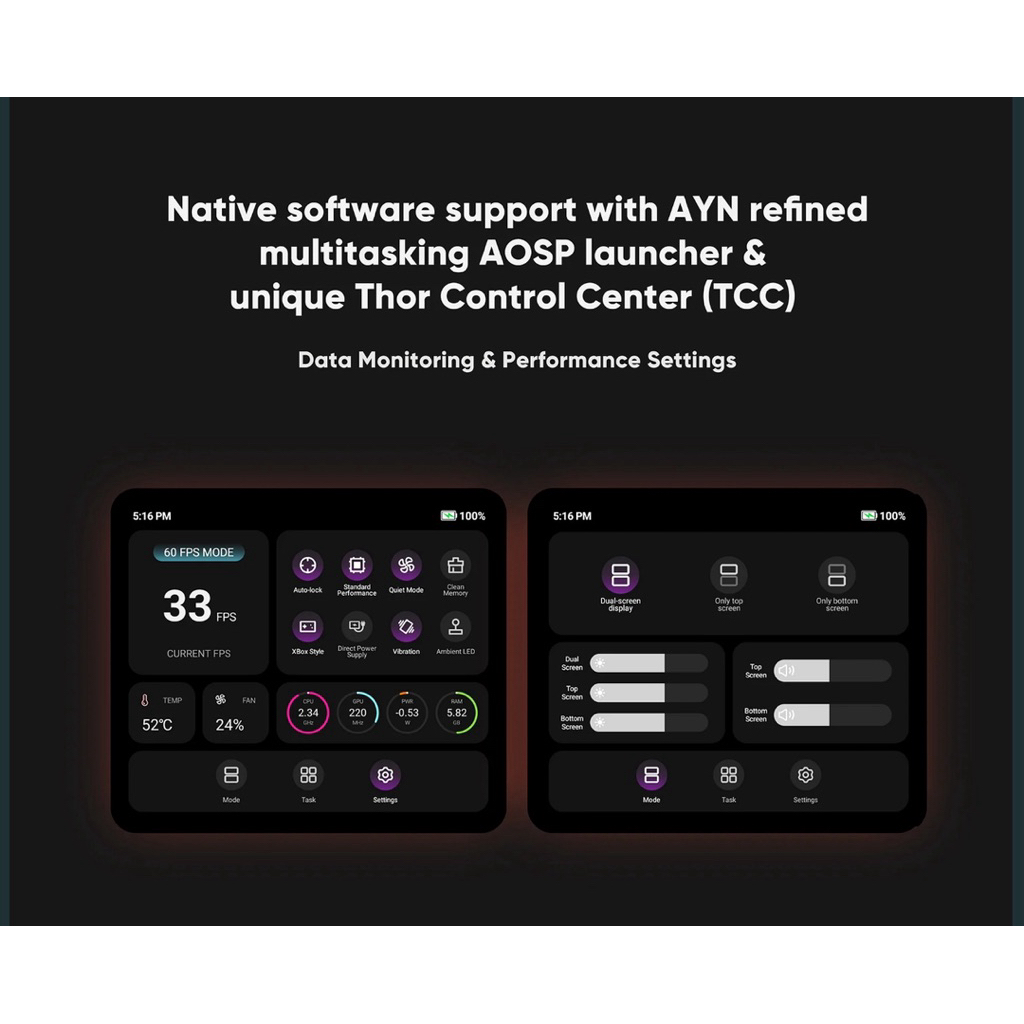 [Pre-order] AYN Thor เครื่องเกมพกพา Android ฝาพับ 2 หน้าจอคู่ OLED - รูปที่ 4