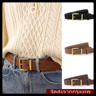 [จัดส่งจากกรุงเทพฯ]เข็มขัดหนังสักหลาดสไตล์วินเทจอเมริกัน ทรง…