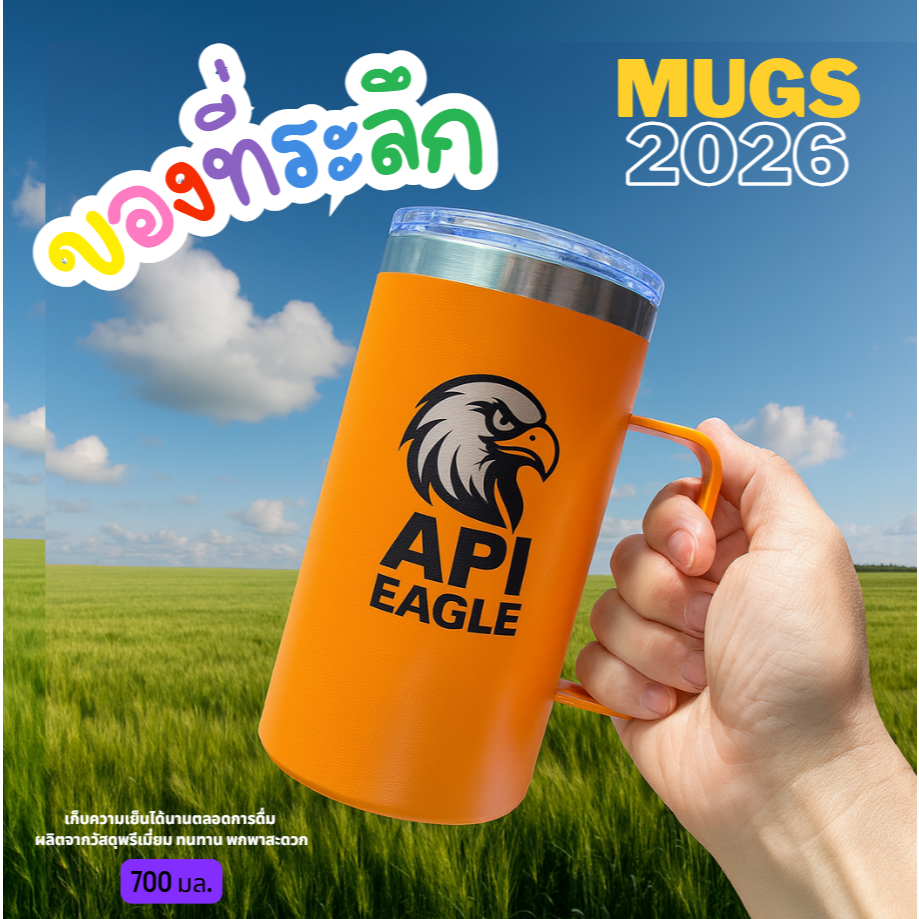 MUGS แก้วเก็บความเย็น API JTEKT 700 ml. (ของที่ระลึก) เก็บความเย็นได้นานตลอดการดื่ม สแตนเลส