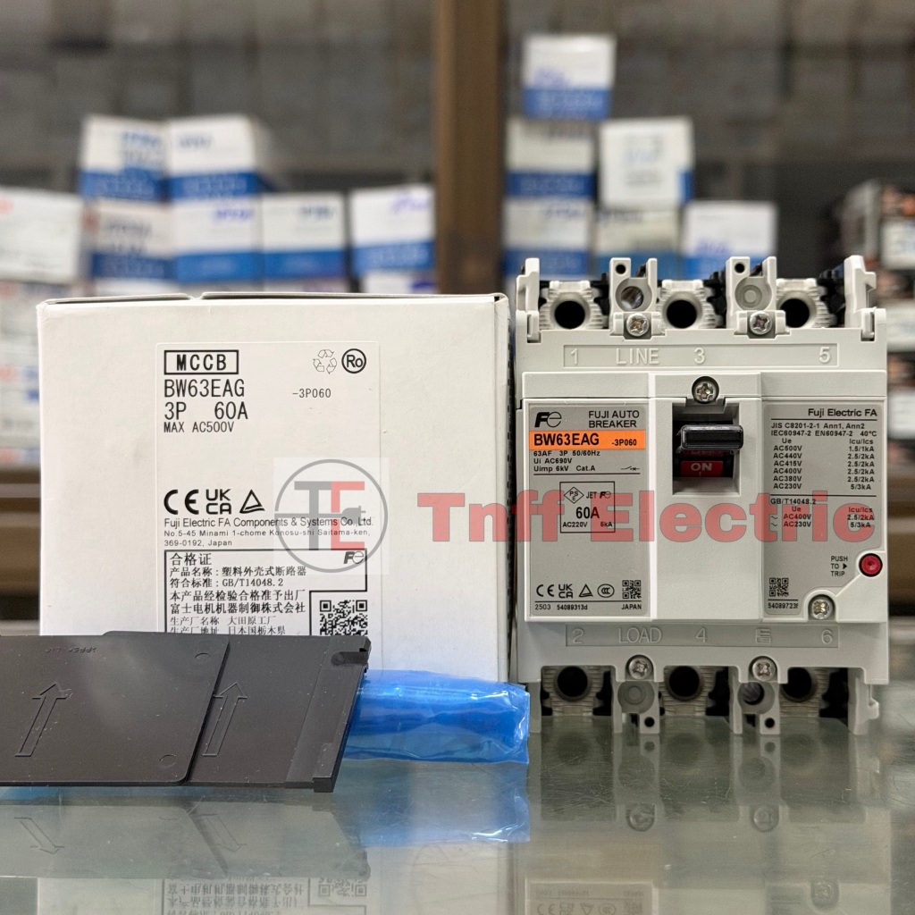 Fuji Electric BW63EAG (60A, 63A) เซอร์กิต เบรกเกอร์ 3 โพล (3P)