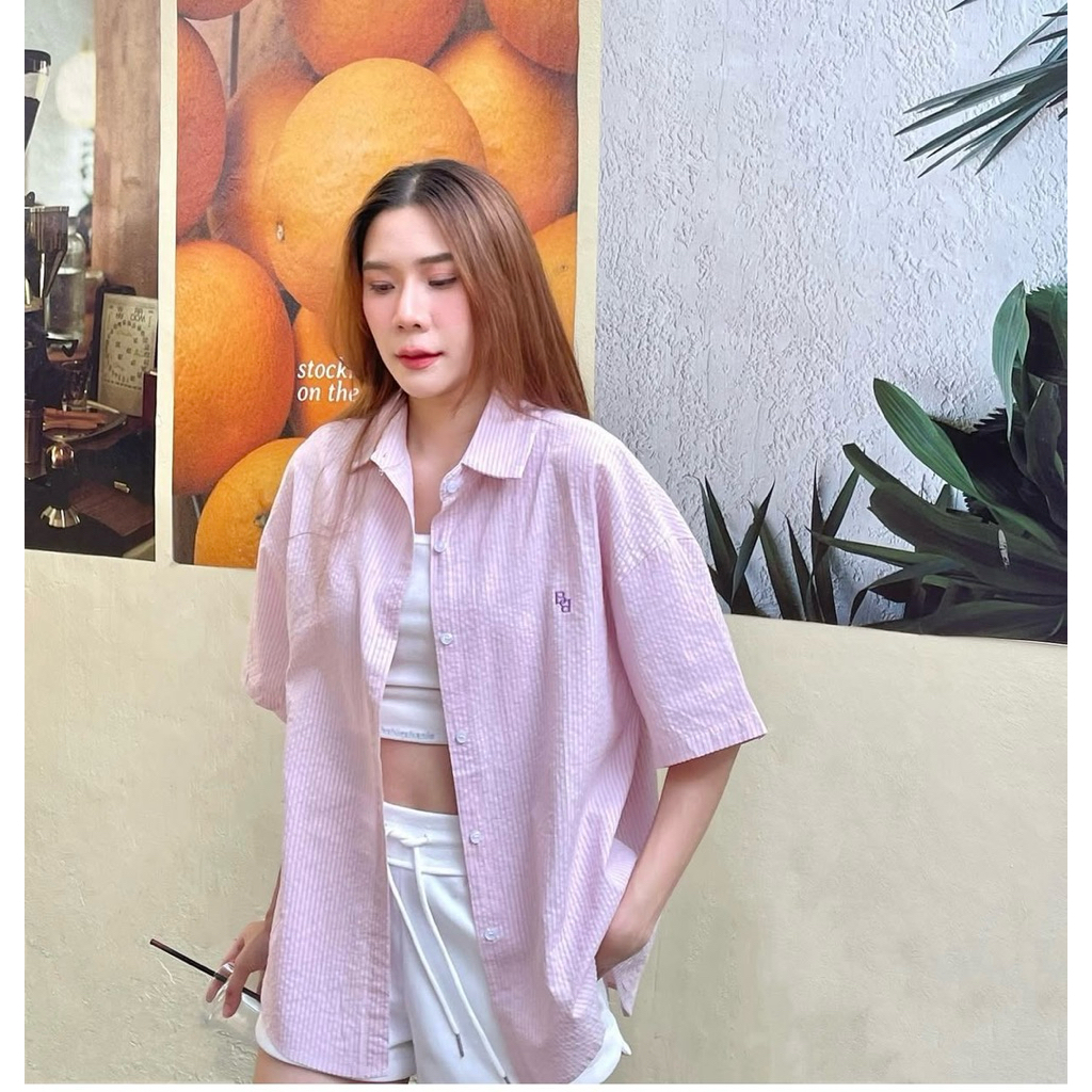 bxb.bkk GALE OVERSIZE SHIRT FREESIZE รอบอก : 42-44"