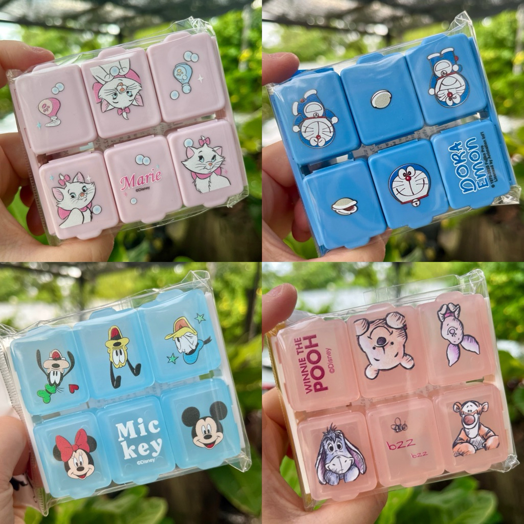 ตลับใส่ยาลายการ์ตูน 6ช่อง แบบถอดต่อได้ขนาดพกพา คุณภาพเยี่ยม ลายสวย ลิขสิทธิ์แท้ พร้อมส่ง 🥰