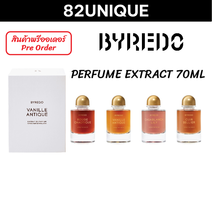 BYREDO PERFUME EXTRACT 70ML - ROUGE CHAOTIQUE / VANILLE ANTIQUE / CASABLANCA LILY ของแท้/กล่องซีล