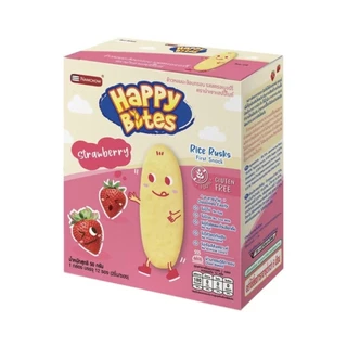 Happy Bites แฮปปี้ไบท์ ขนมข้าวอบกรอบหอมมะลิ สำหรับเด็ก ขนาด 50 กรัม