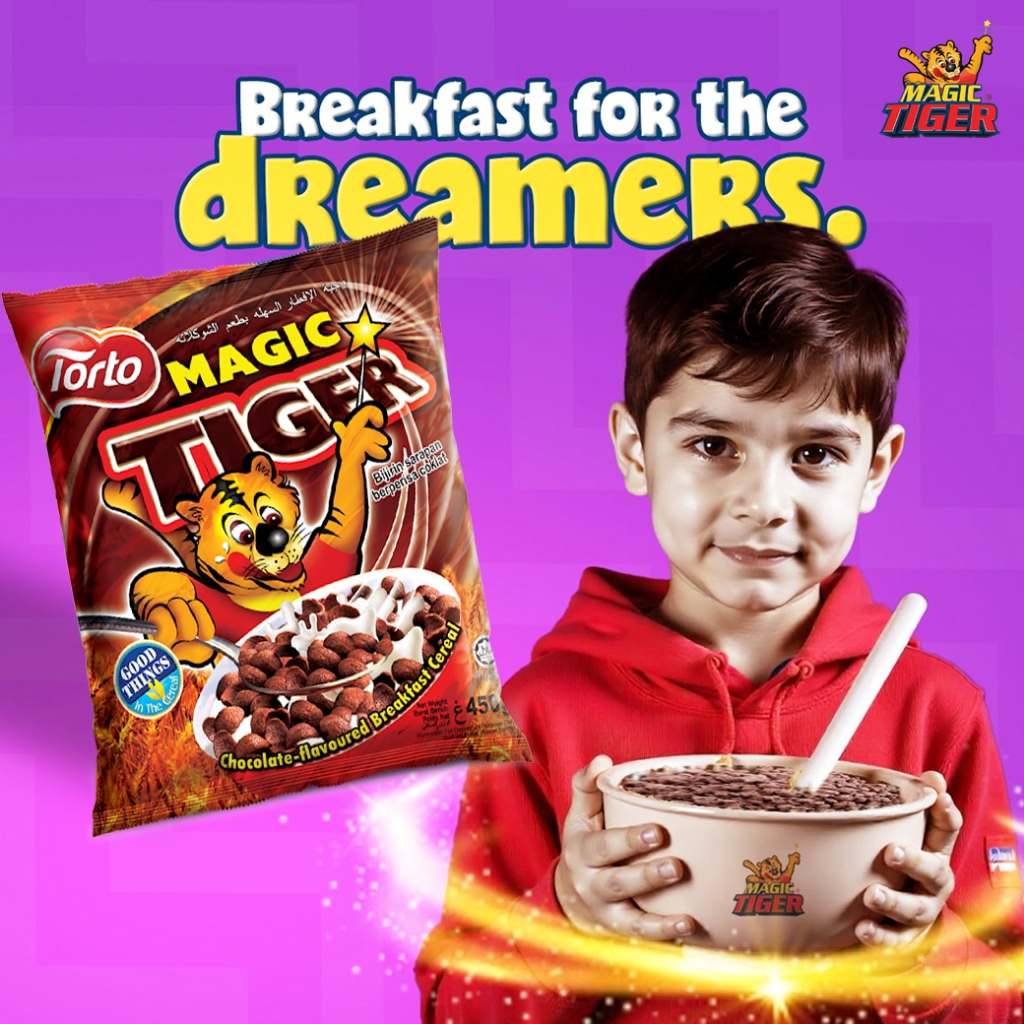 Torto Magic Tiger Cereal  เมจิก ไทเกอร์ ซีเรียล ช็อกโกแลต 480g