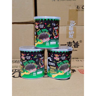 มันฝรั่งเผ็ดแผ่นดำ Mr.Potato GHOST PEPPER มี 5 รสชาติ ขนาดกระป๋องละ40กรัม (ยกลัง24กระป๋อง)