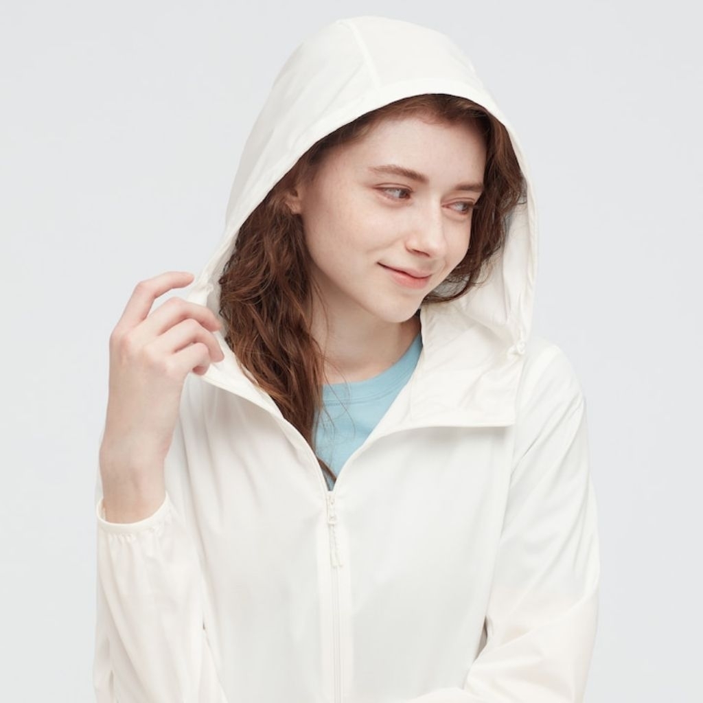 🇯🇵ของแท้จาก shop uniqlo ญี่ปุ่น👘เสื้อฮู้ดพาร์กา กันยูวี UV Protection พับเก็บได้