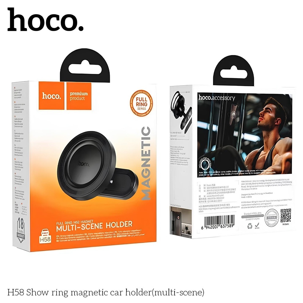 HOCO H58 ที่ยึดโทรศัพท์มือถือ แบบแม่เหล็ก Magnetic สำหรับยึดติดพื้นผิวเรียบที่เป็นแม่เหล็กโลหะต่าง ๆ