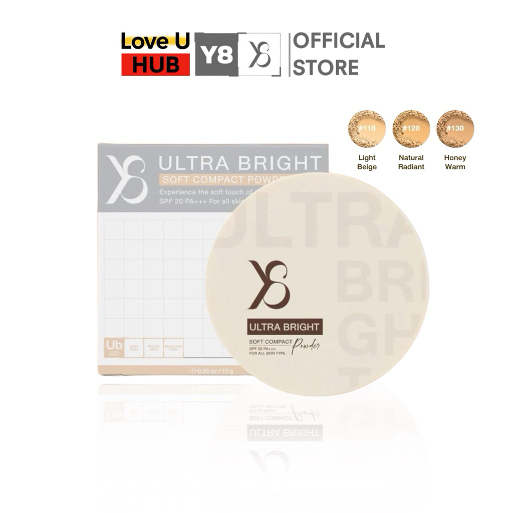 แป้งพัฟ Y8 Ultra Bright Makeup Certificate แป้งผิวเนี๊ยบ ปกปิดปัญหาผิวได้ดี ใช้ได้ทั้งผู้หญิง/ผู้ชาย